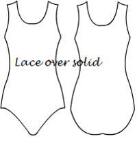 Lace overlay Basic scoop leotard